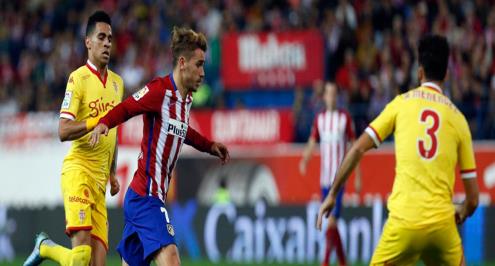 بالفيديو.. جريزمان يقود أتلتيكو للفوز على خيخون بهدف "قاتل"